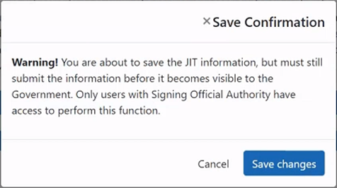 Image of Figure 3: Save Confirmation dialog window
