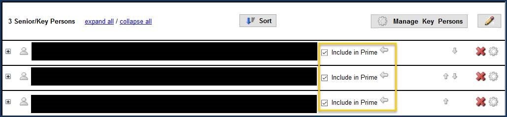 Example of how to select checkboxes labeled 'Include in Prime' when validating proposals
