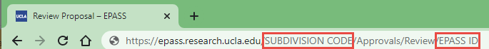 Screenshot of EPASS URL